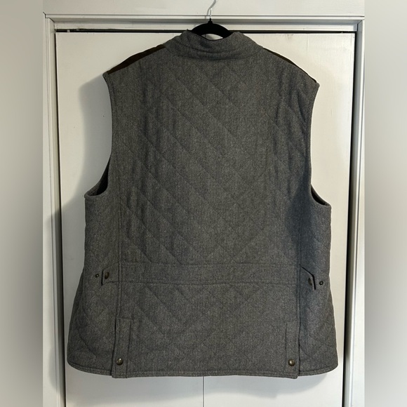 Jos A Bank 1905 Outerwear Big & Tall Size 3X Gray Brown Quilted Outerwear Vest - Picture 9 of 14